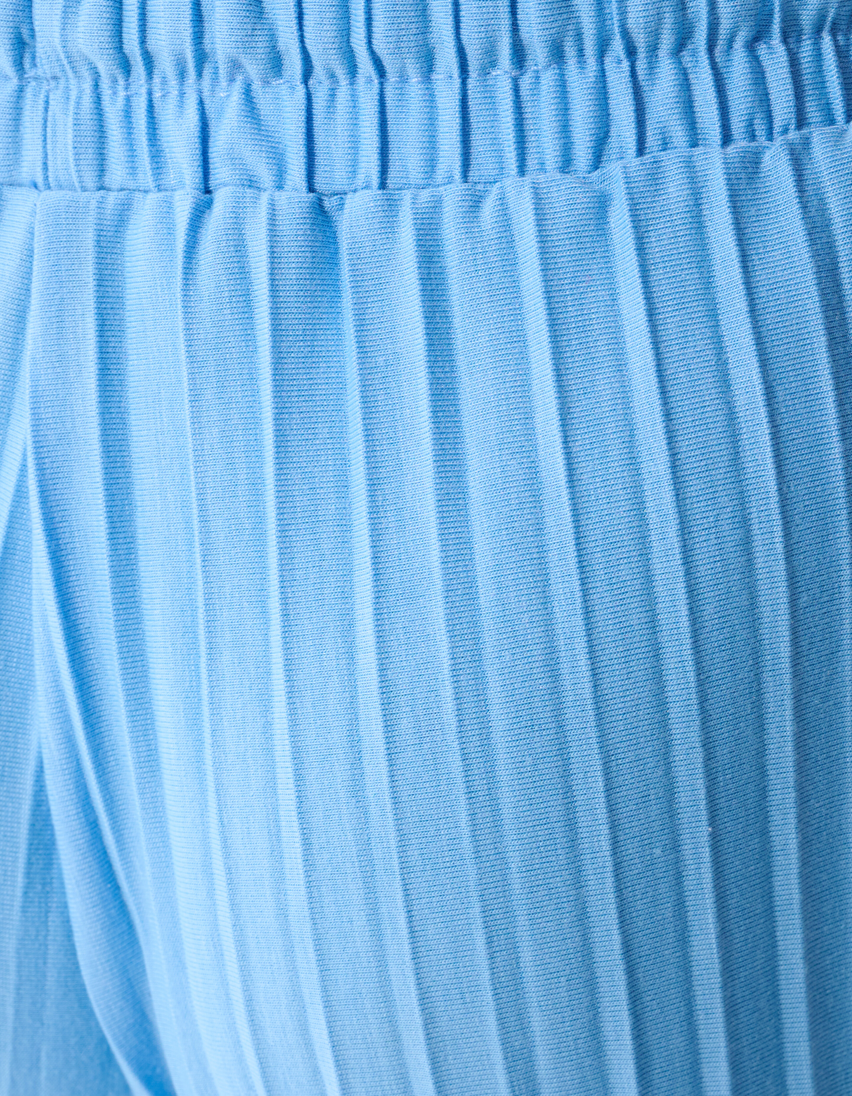 Pliss&eacute; Wide Leg Broek Blauw SHOEBY GIRLS