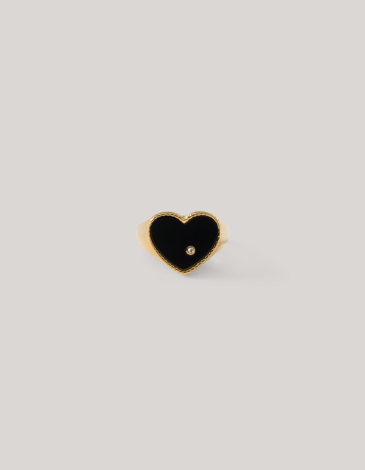 Heart Ring Zwart SHOEBY ACCESSOIRES