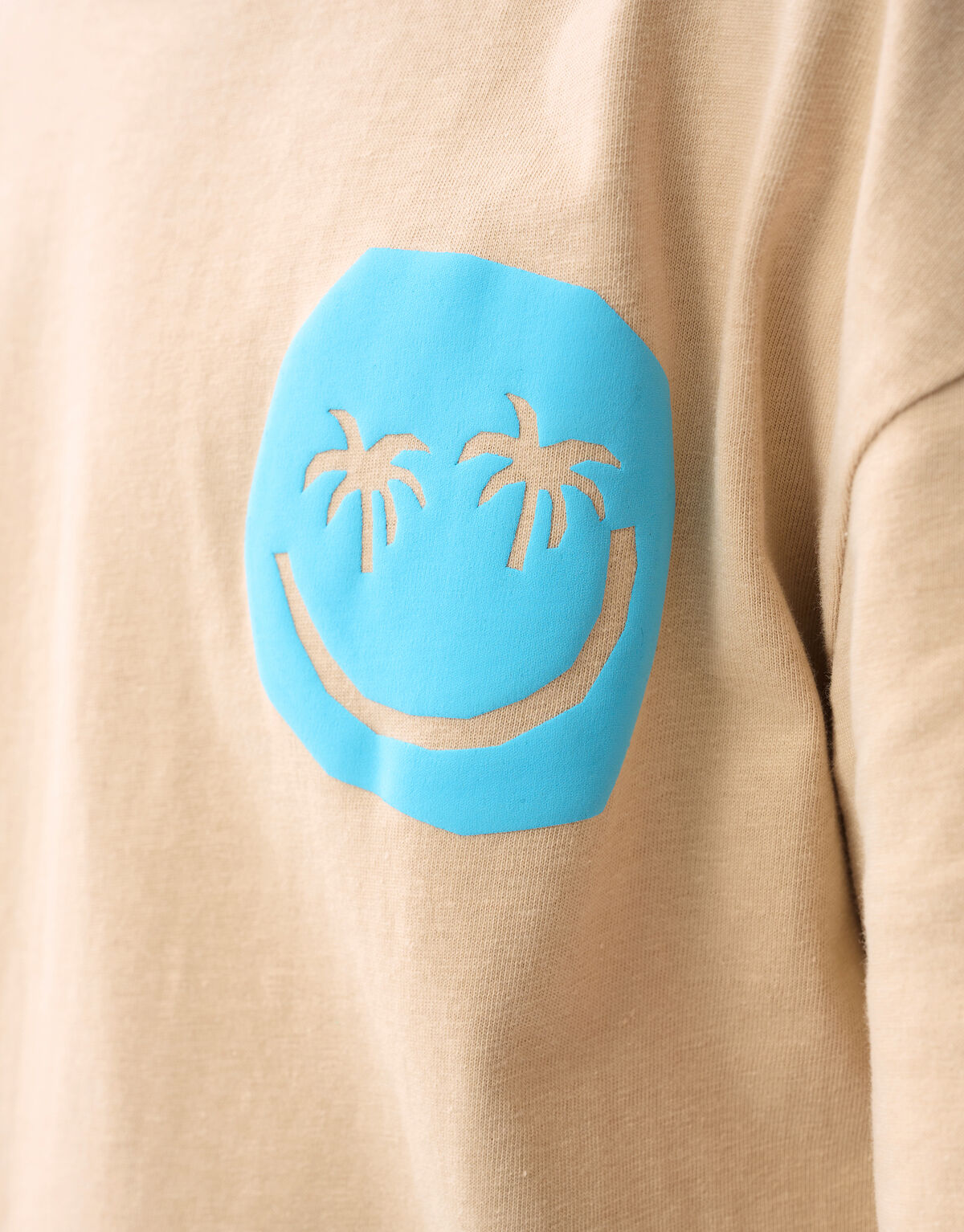 Smiley Palm T-shirt Beige SHOEBY BOYS