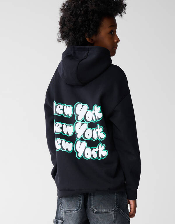 New York Artwork Hoodie Zwart SHOEBY BOYS