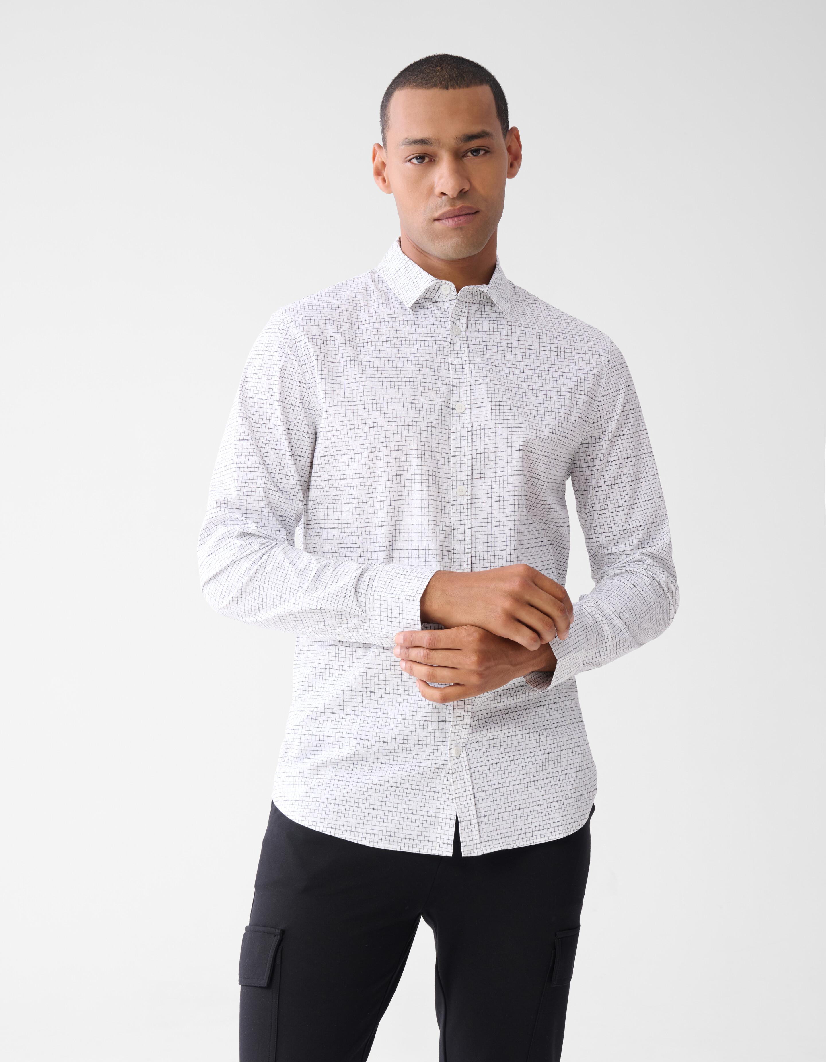 Printed Overhemd Wit SHOEBY MEN