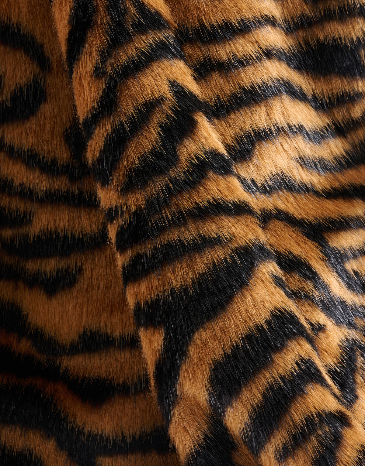 Tijgerprint Faux Fur Gilet Bruin SHOEBY WOMEN