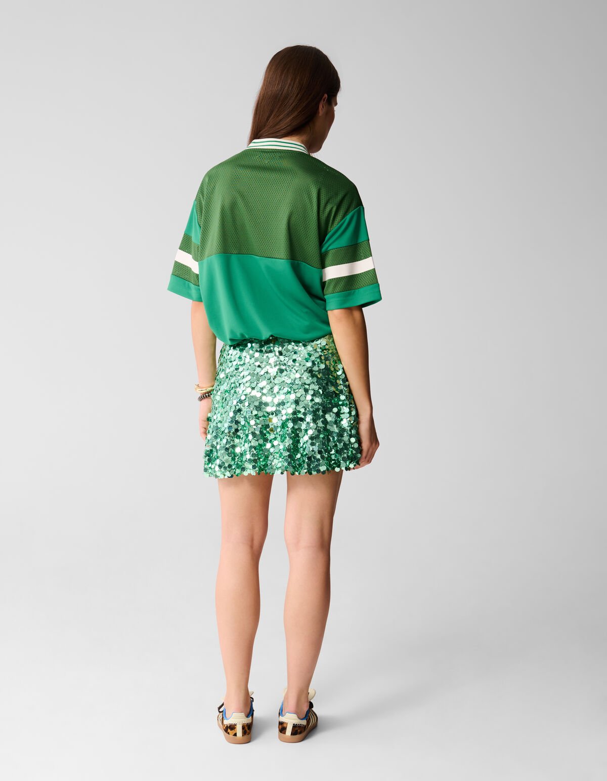 Sequin Mini Rok Groen By Lizzy SHOEBY WOMEN