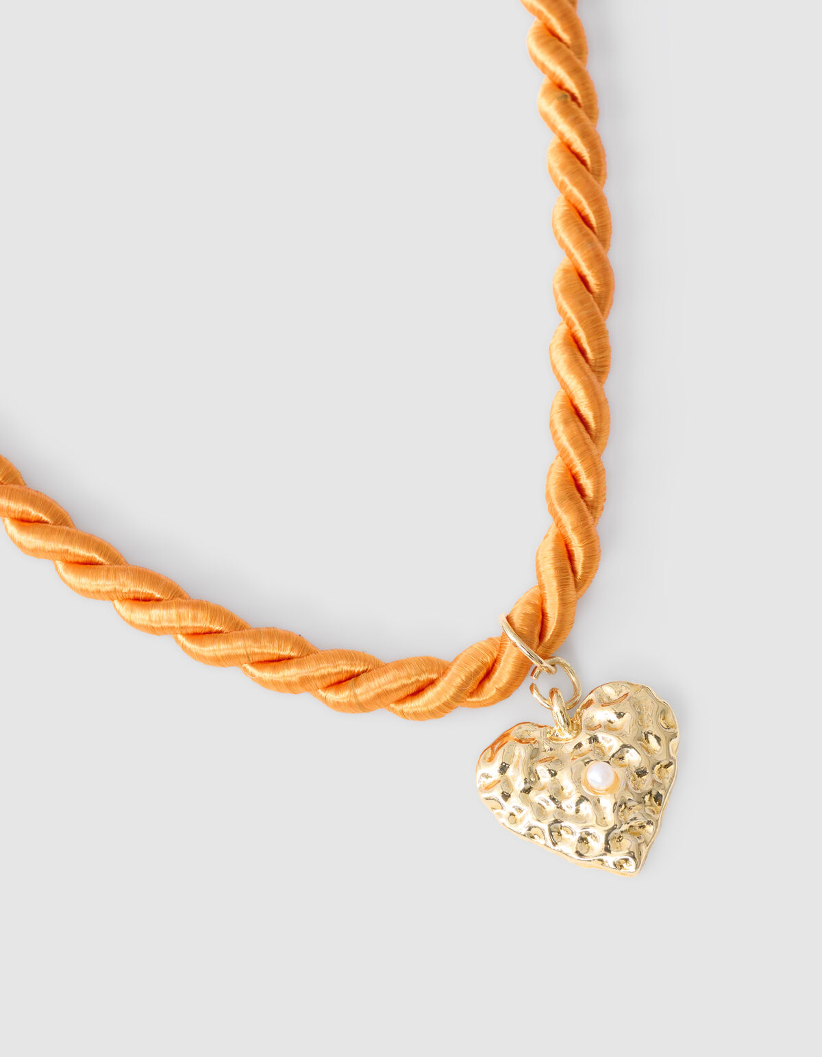 Twisted Heart Ketting Oranje SHOEBY ACCESSOIRES