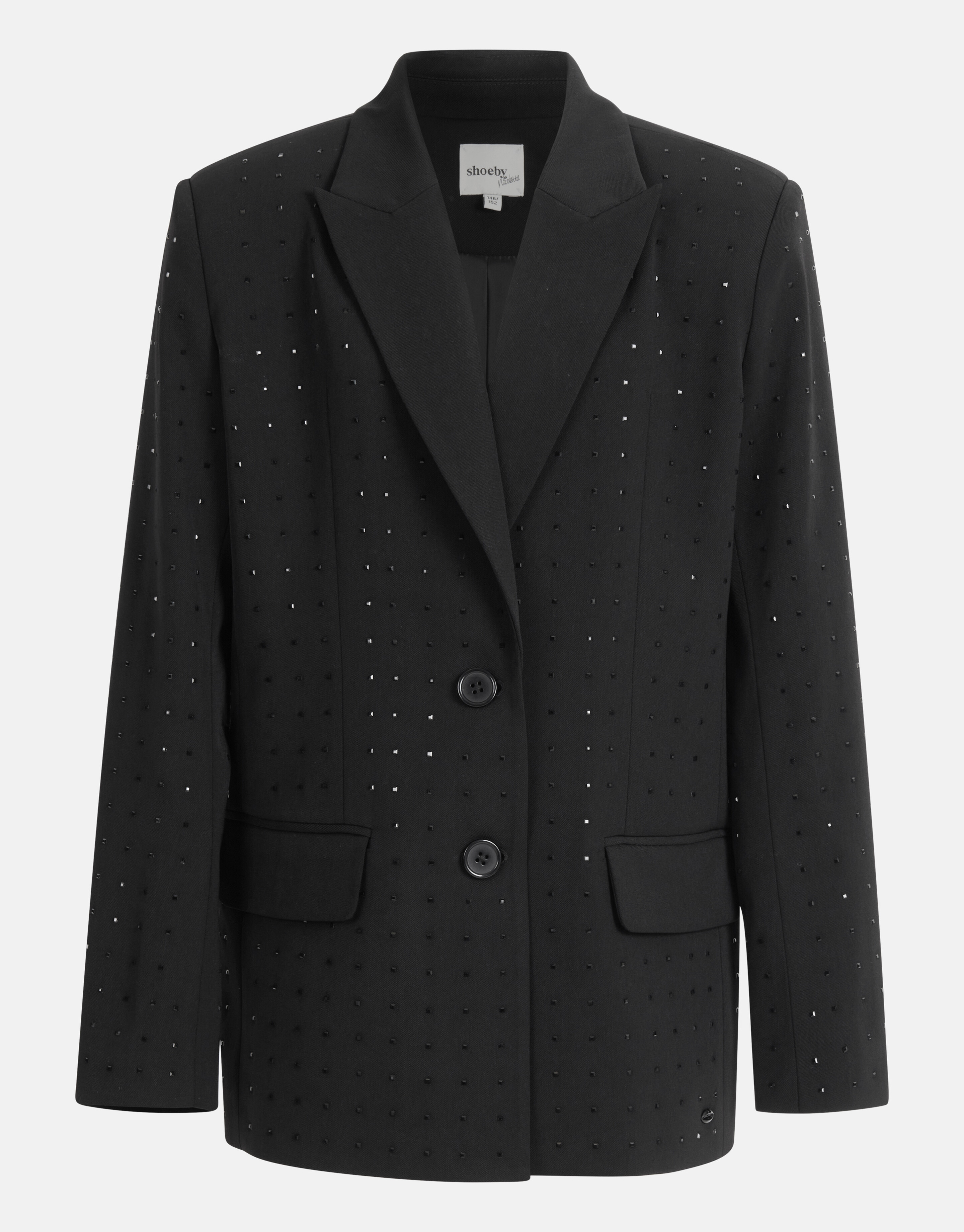 Strass Studs Blazer Zwart By Nicolette SHOEBY GIRLS