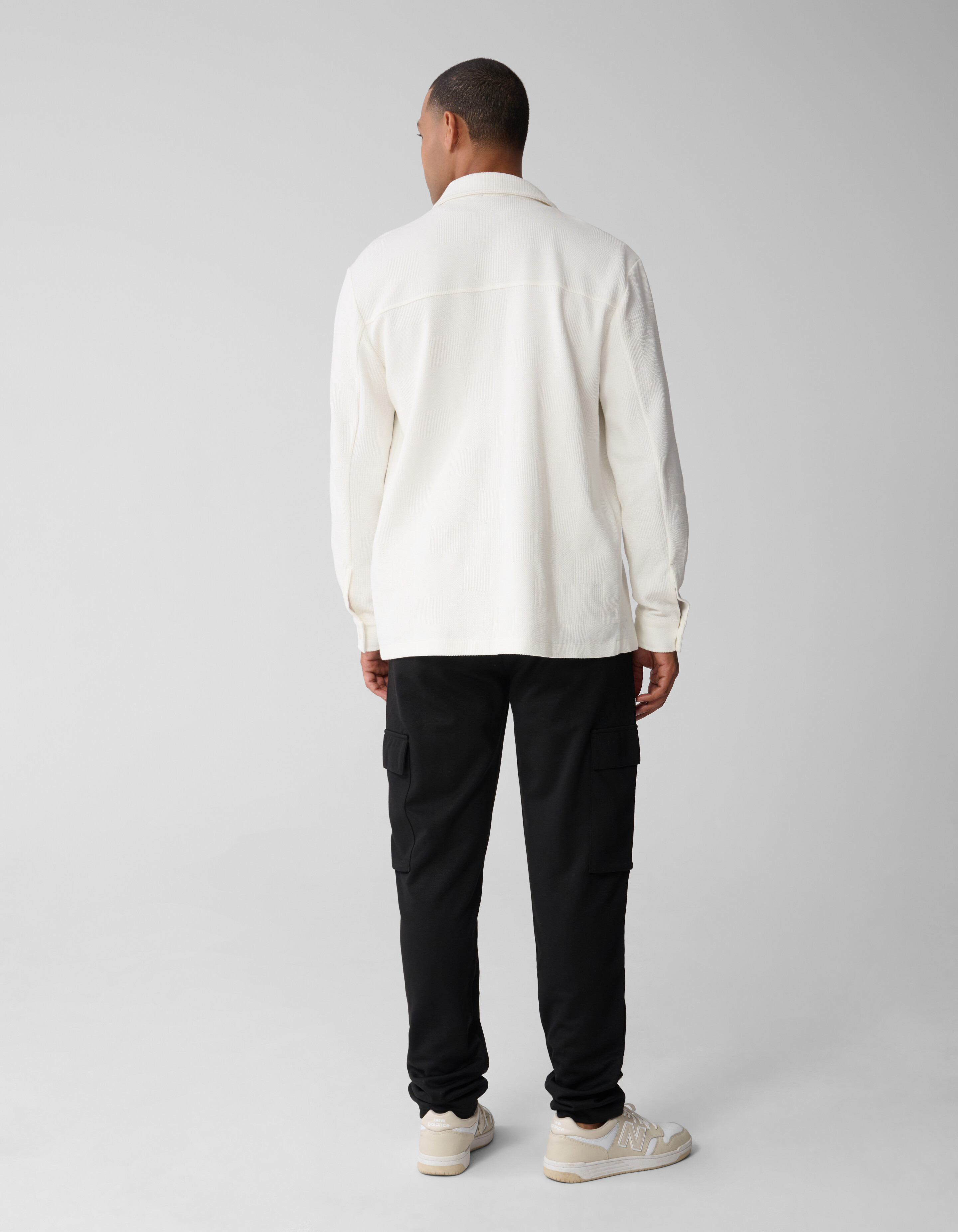 Block Jersey Overshirt Gebroken Wit SHOEBY MEN