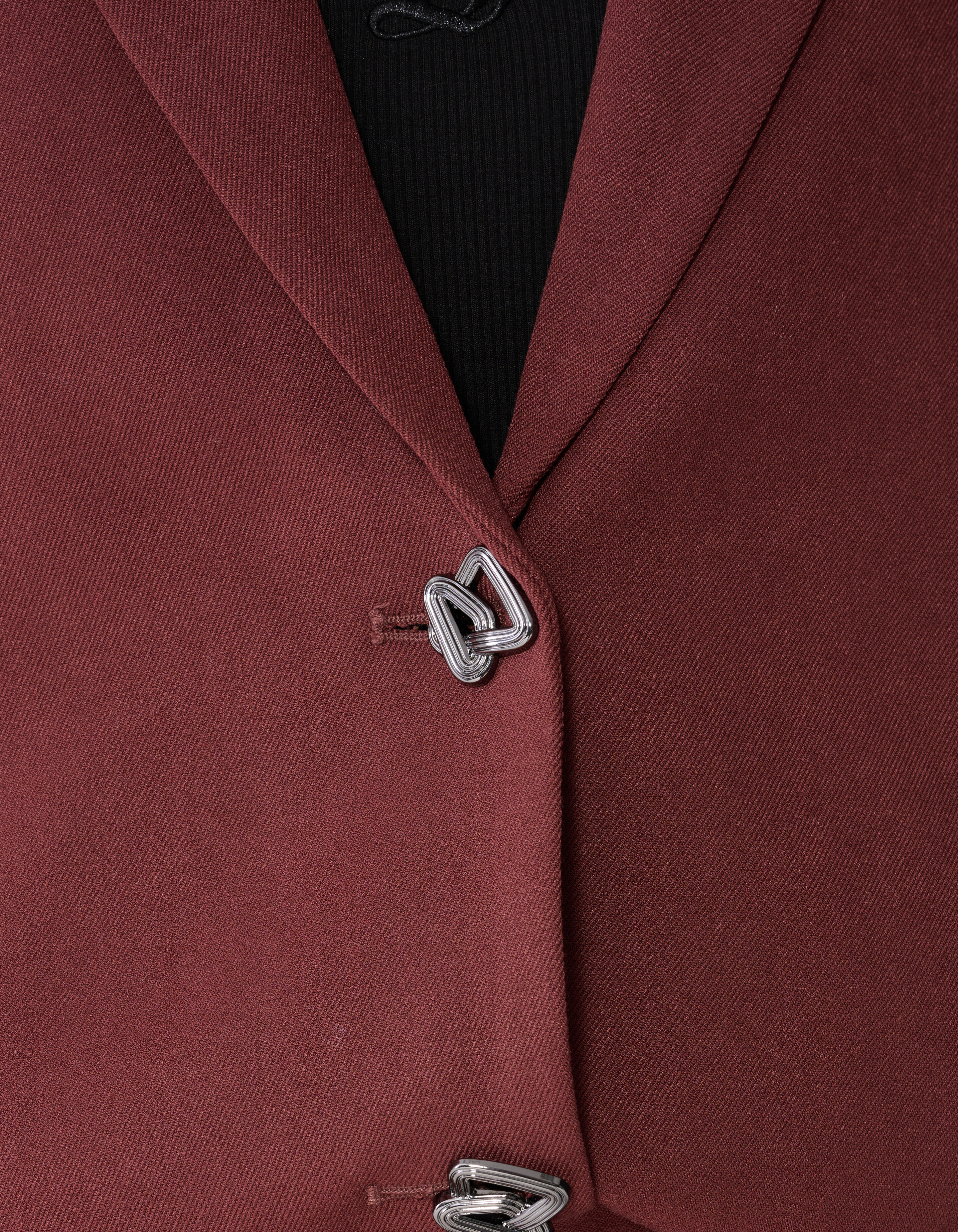 Oversized Cropped Blazer Donkerrood By Mieke SHOEBY WOMEN