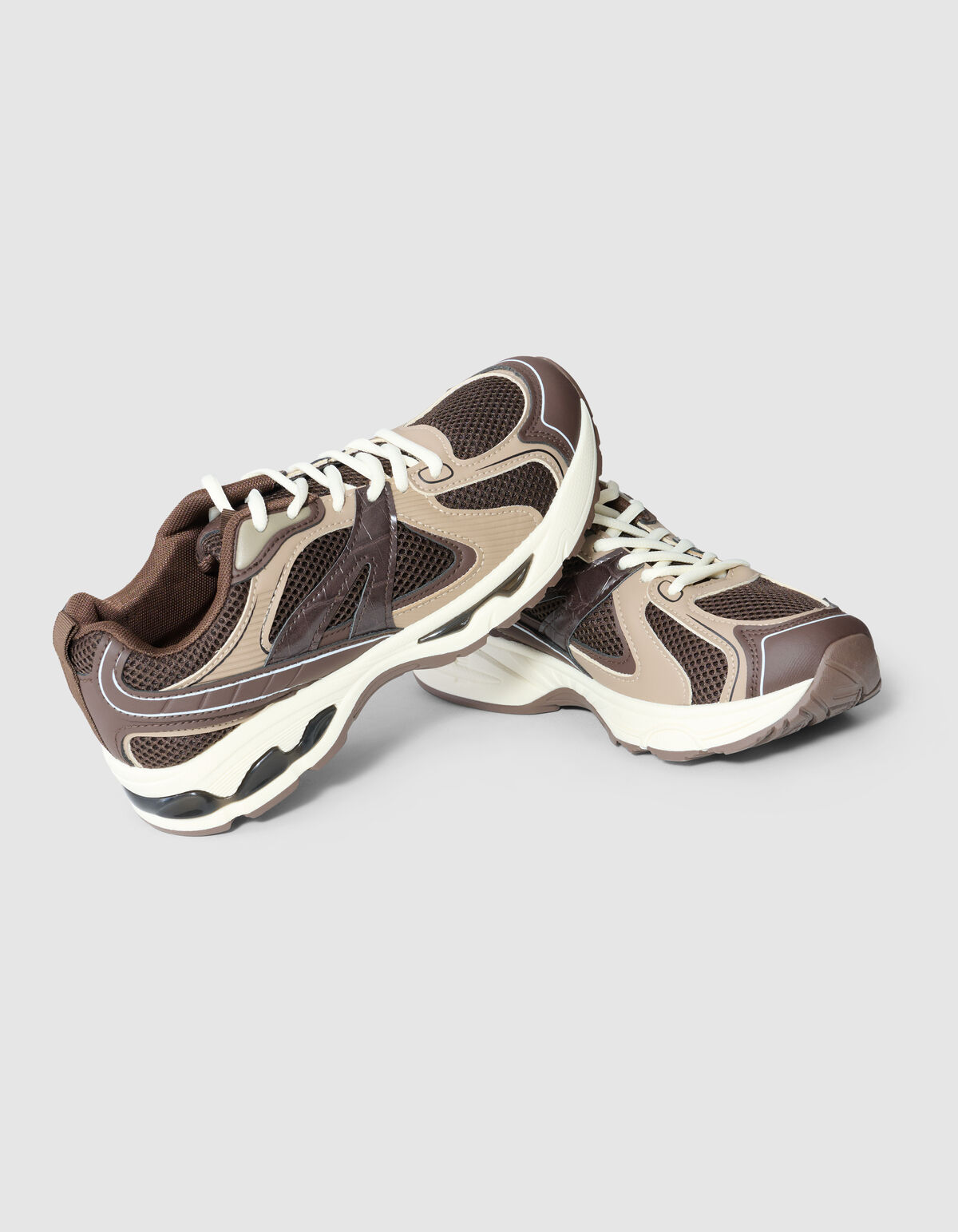 Mesh Sneaker Donkerbruin SHOEBY SHOES