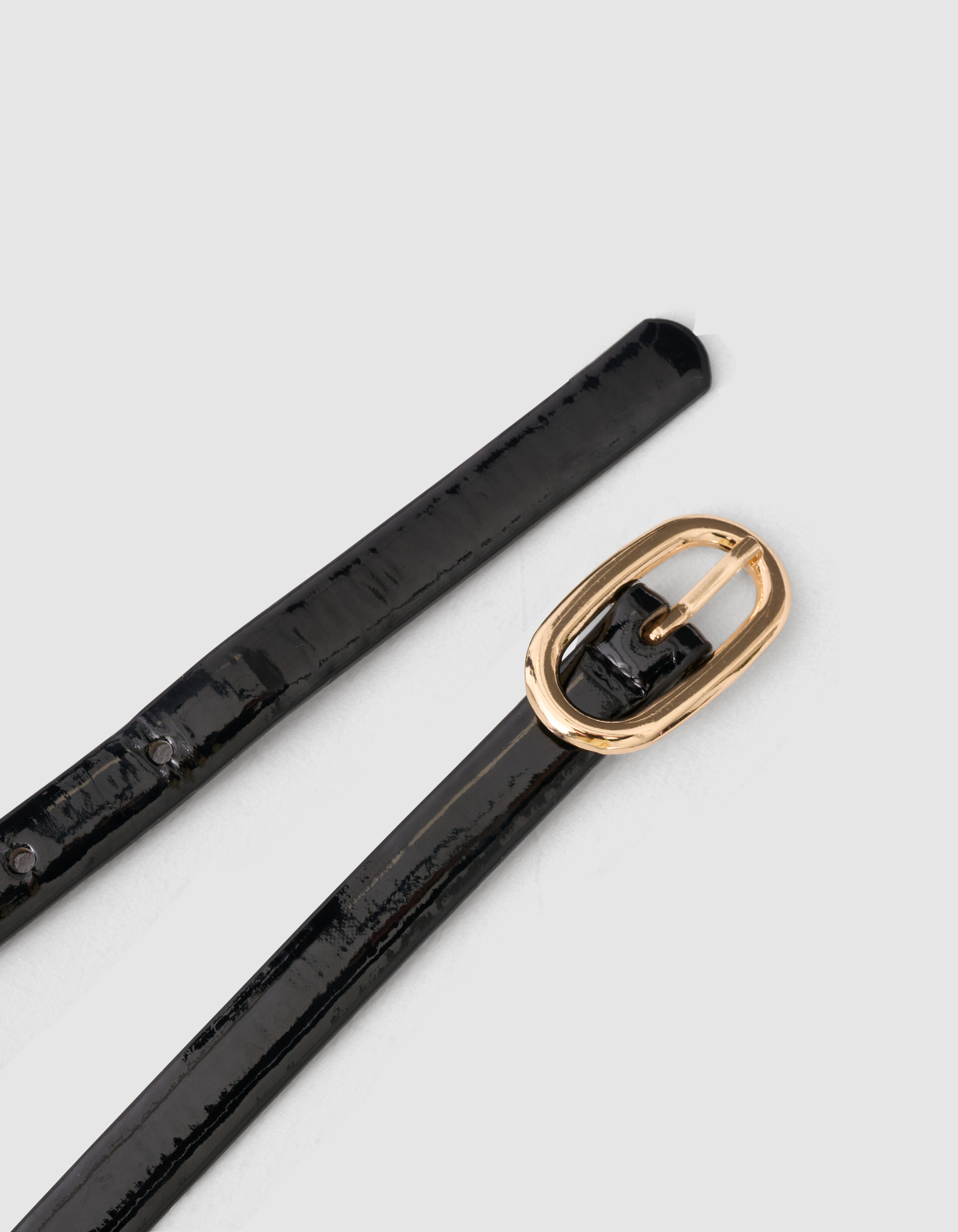 Smalle Riem Zwart/Goud SHOEBY ACCESSOIRES