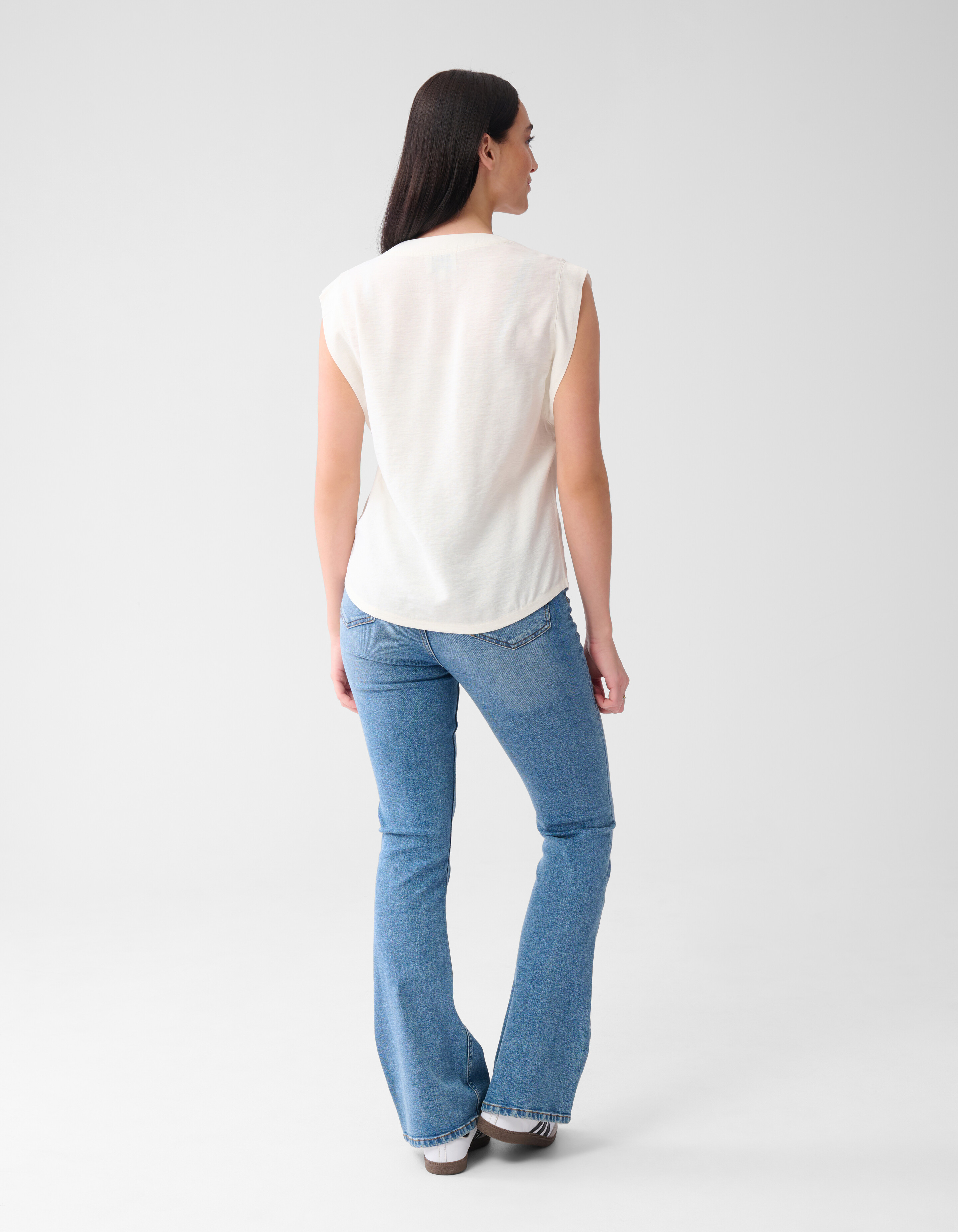 V-hals Top Gebroken Wit SHOEBY WOMEN