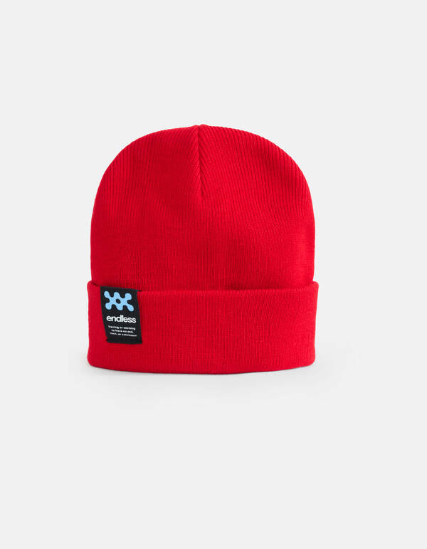 Label Beanie Rood SHOEBY ACCESSOIRES