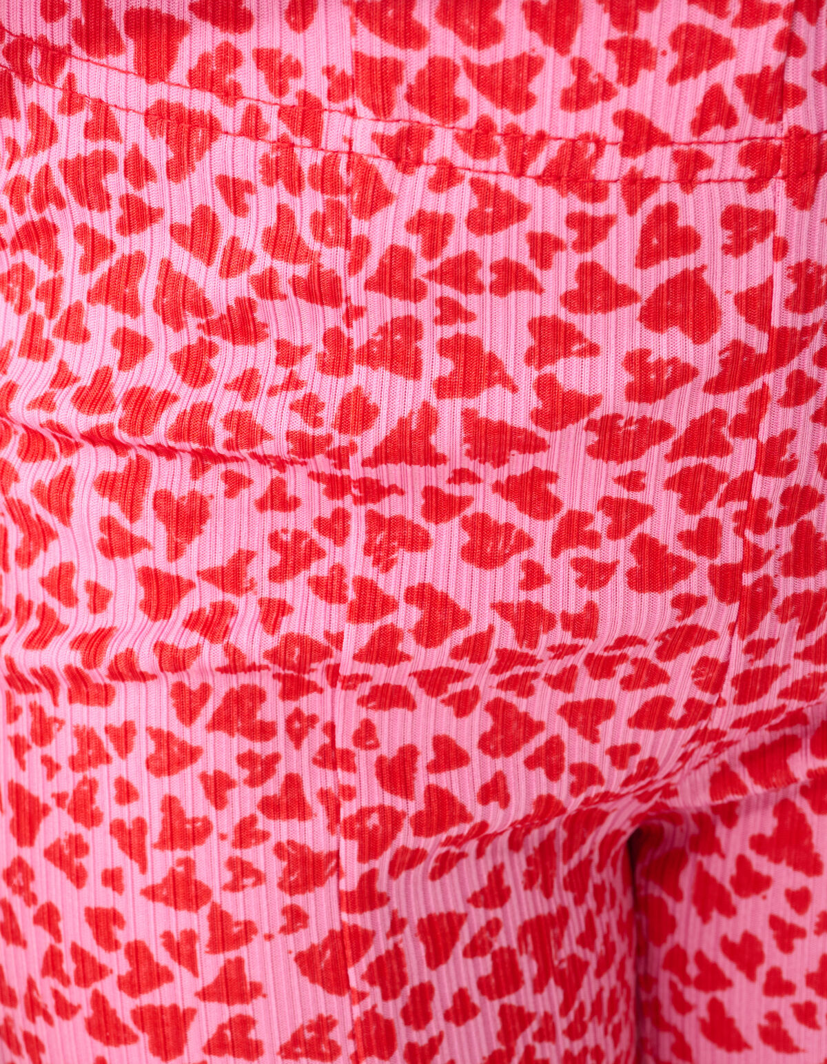 Rib Heart Flaired Legging Roze SHOEBY GIRLS