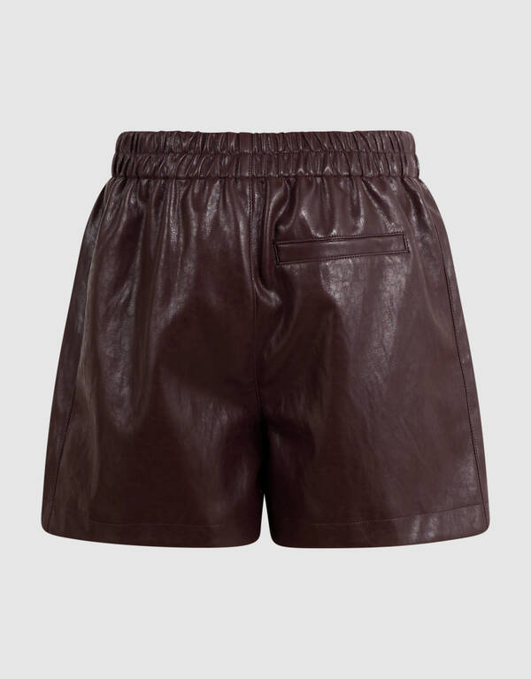 Vegan Leren Short Donkerbruin SHOEBY GIRLS