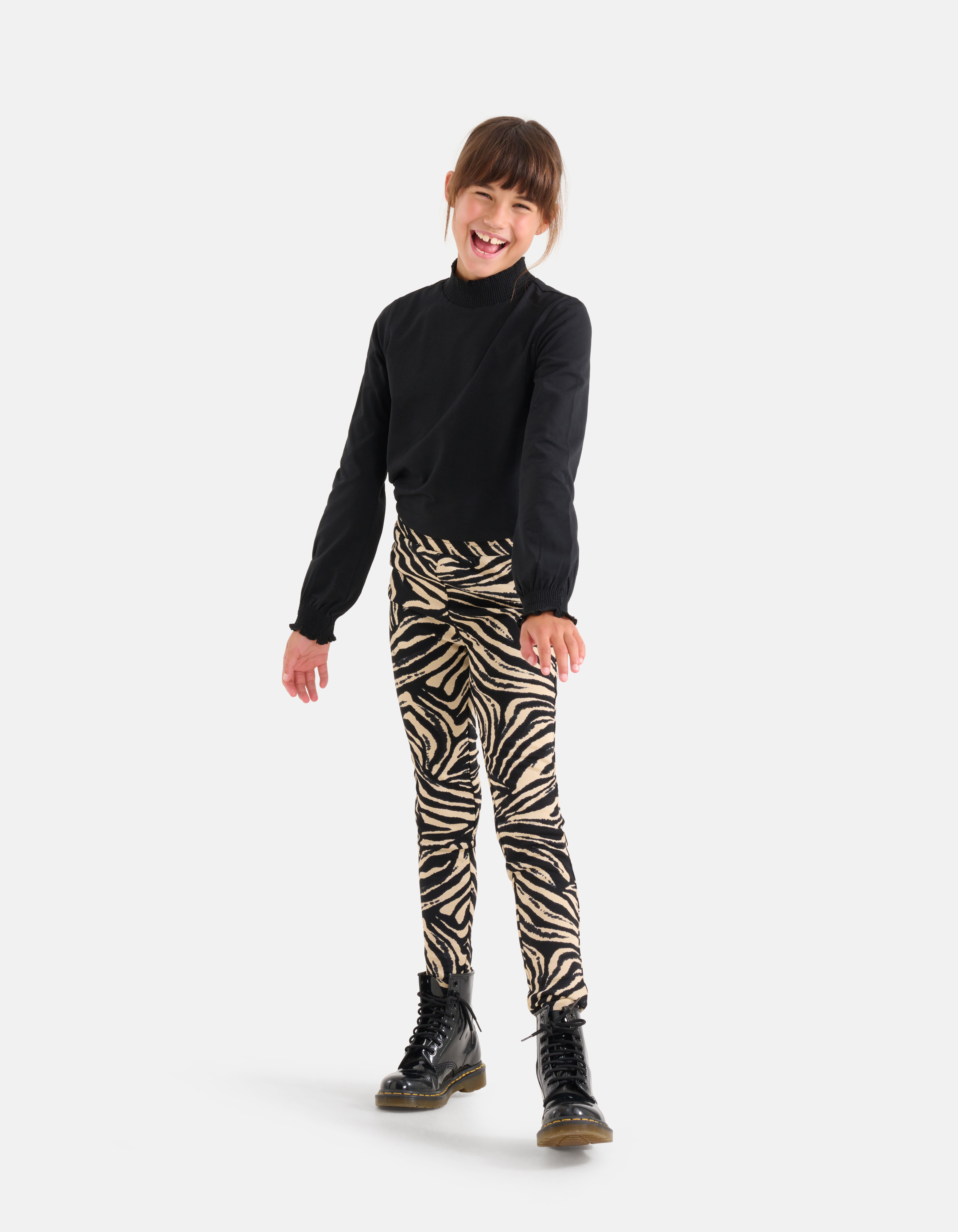 Girls zebra print leggings new arrivals