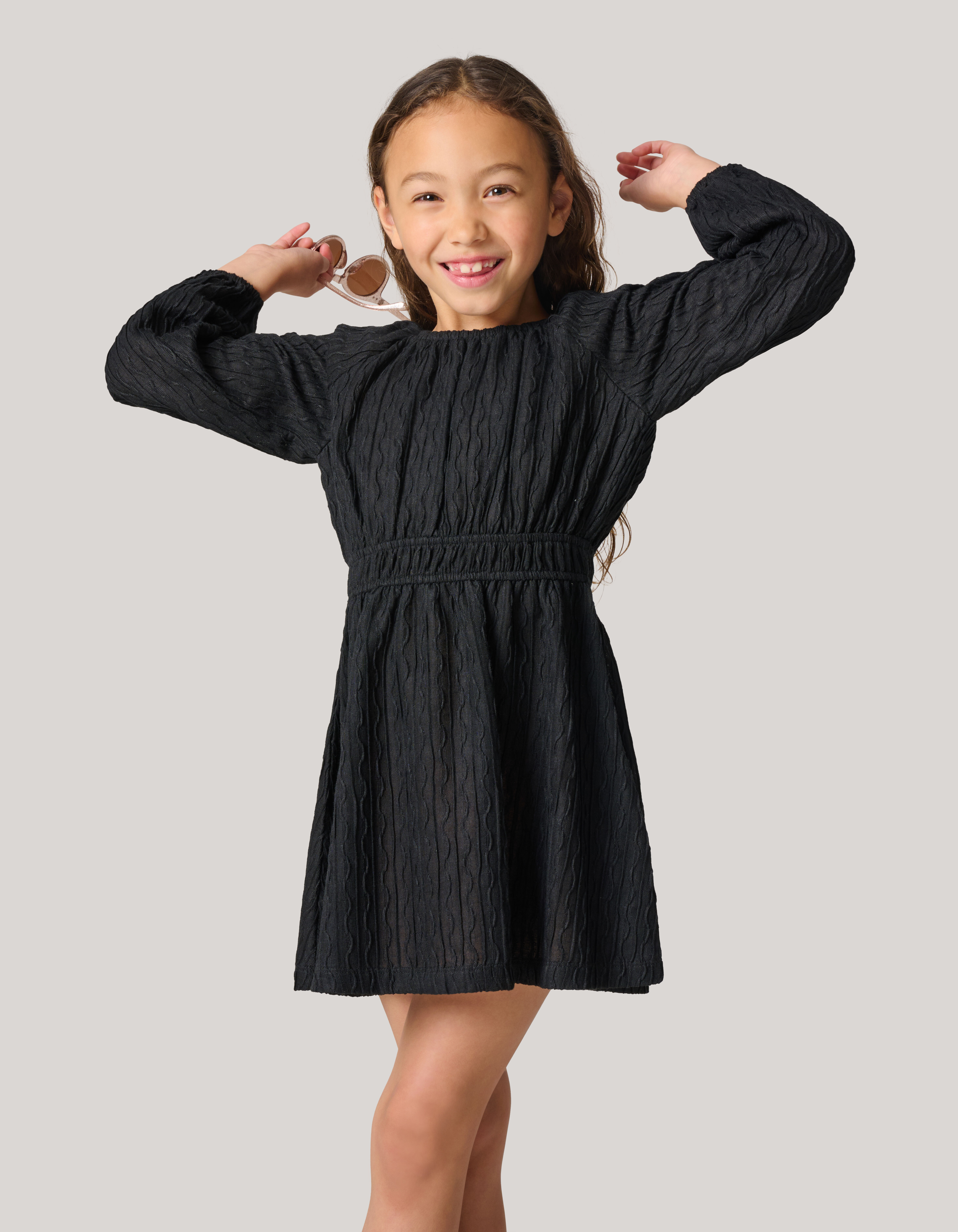 Structuur Jurk Zwart Shoeby