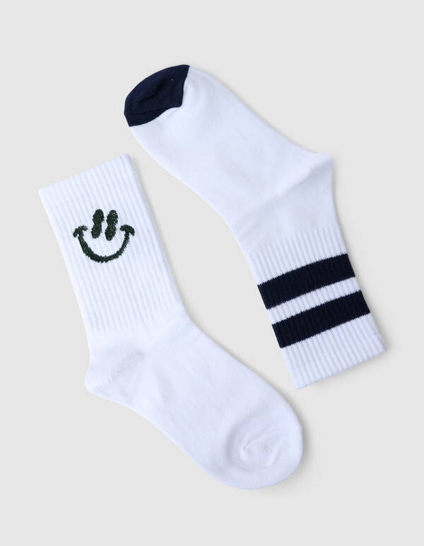 Stripe Sokken Wit SHOEBY ACCESSOIRES