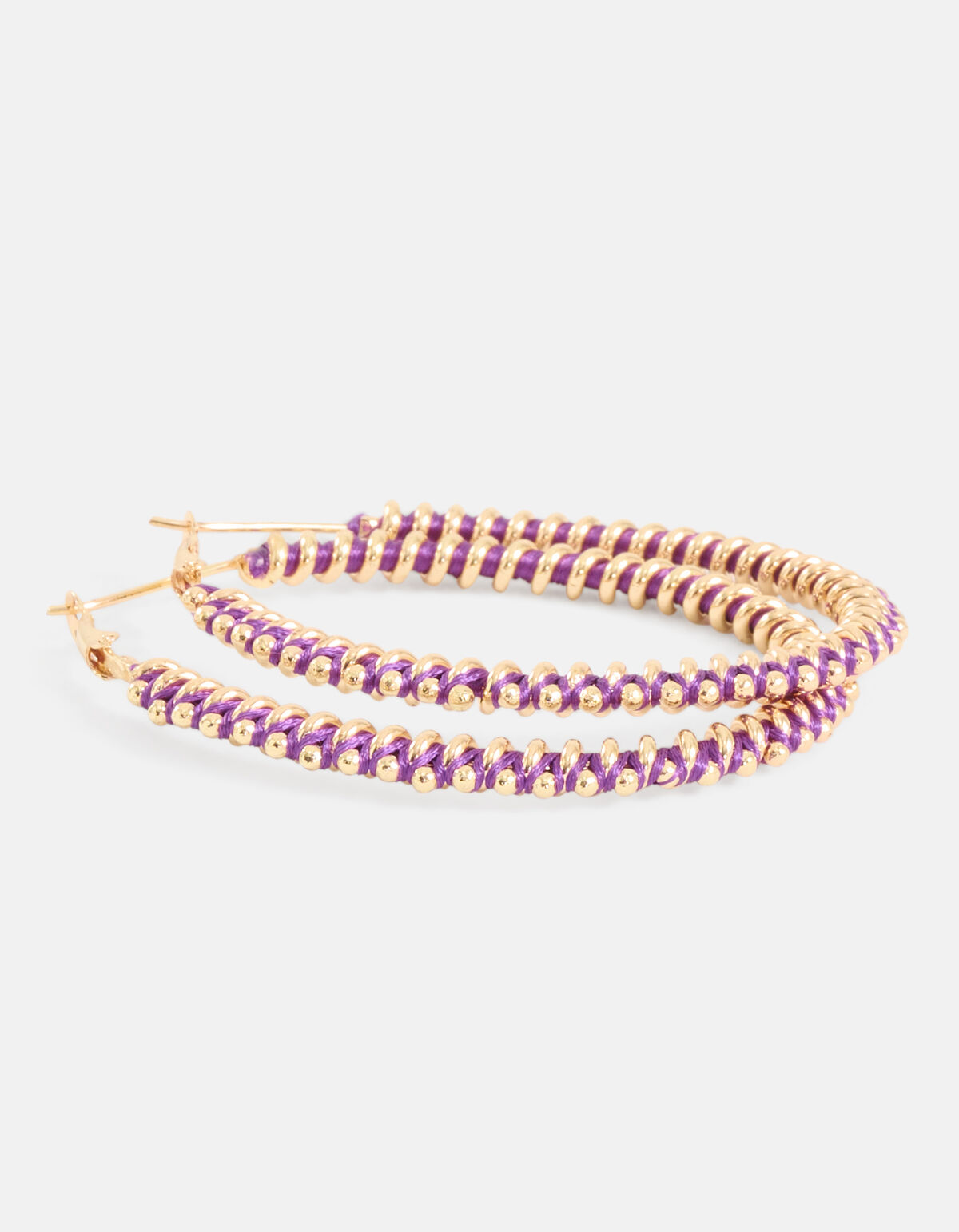 Ovale Hoops Oorbellen Paars SHOEBY ACCESSOIRES