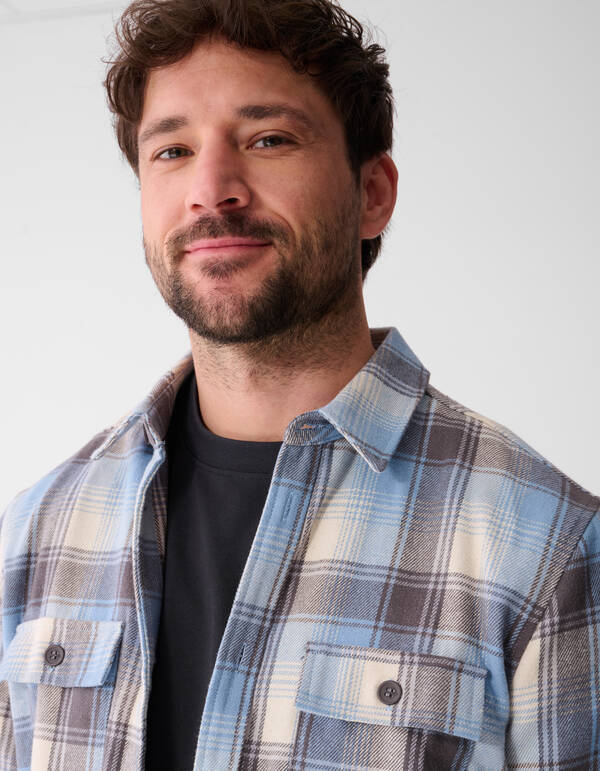 Ruiten Overhemd Lichtblauw SHOEBY MEN