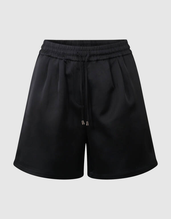 Satijnen Short Zwart By Monica SHOEBY WOMEN