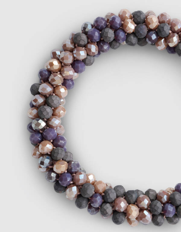 Beaded Haarelastiek Bruin SHOEBY ACCESSOIRES