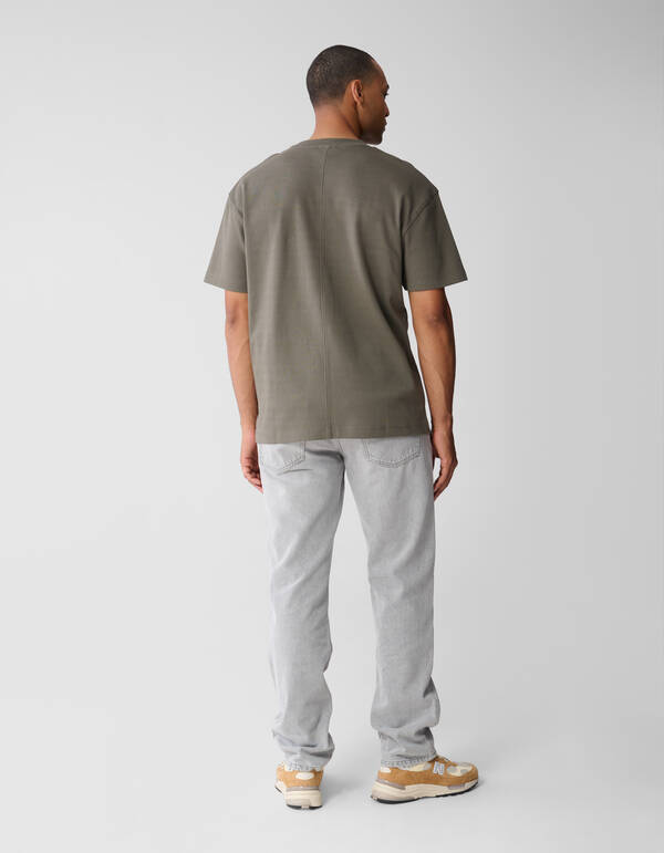 Embroidery Artwork T-shirt Donkergroen SHOEBY MEN