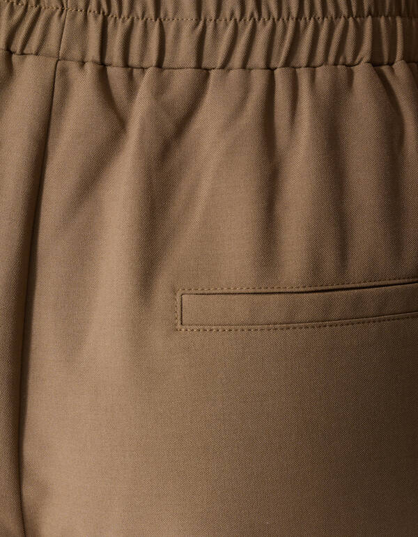Pleat Balloon Fit Broek Bruin SHOEBY WOMEN