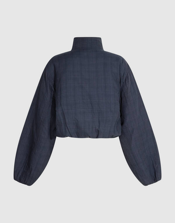 Cropped Ruiten Bomber Donkerblauw SHOEBY WOMEN