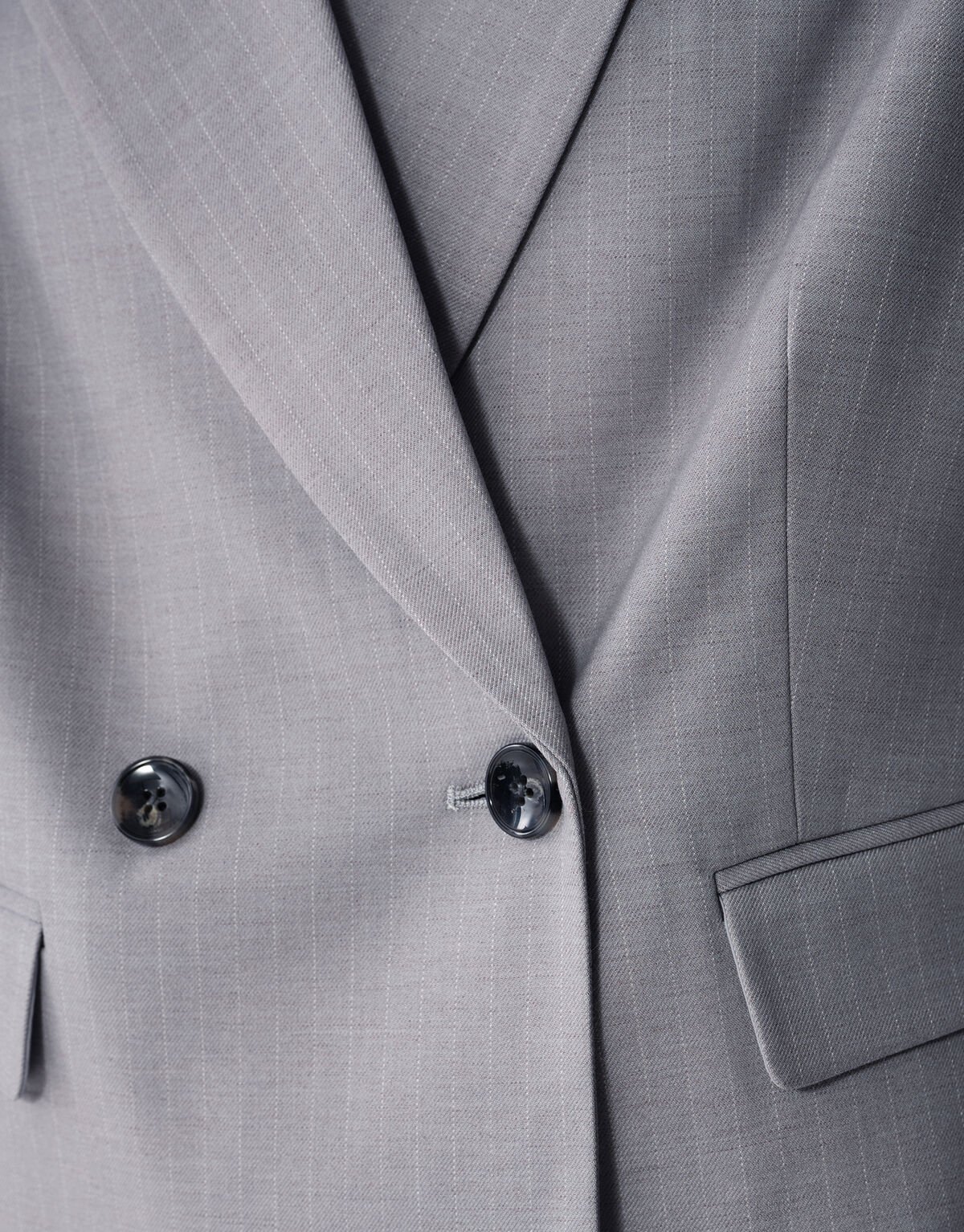 Tapered Pinstripe Blazer Lichtgrijs SHOEBY WOMEN