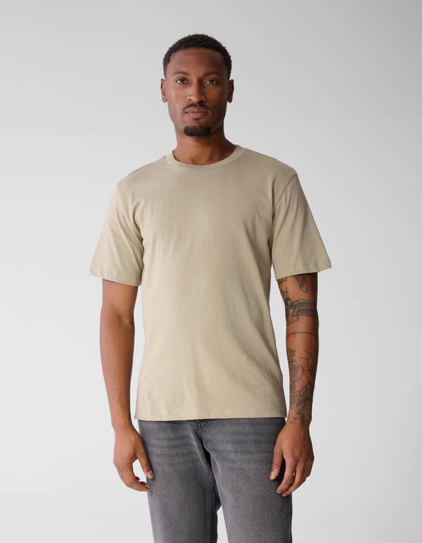 Scratched Artwork T-shirt Lichtgroen SHOEBY MEN