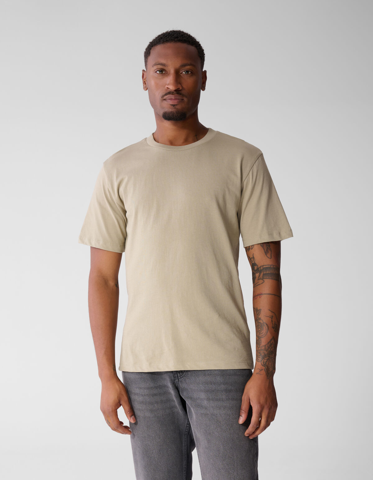 Scratched Artwork T-shirt Lichtgroen SHOEBY MEN