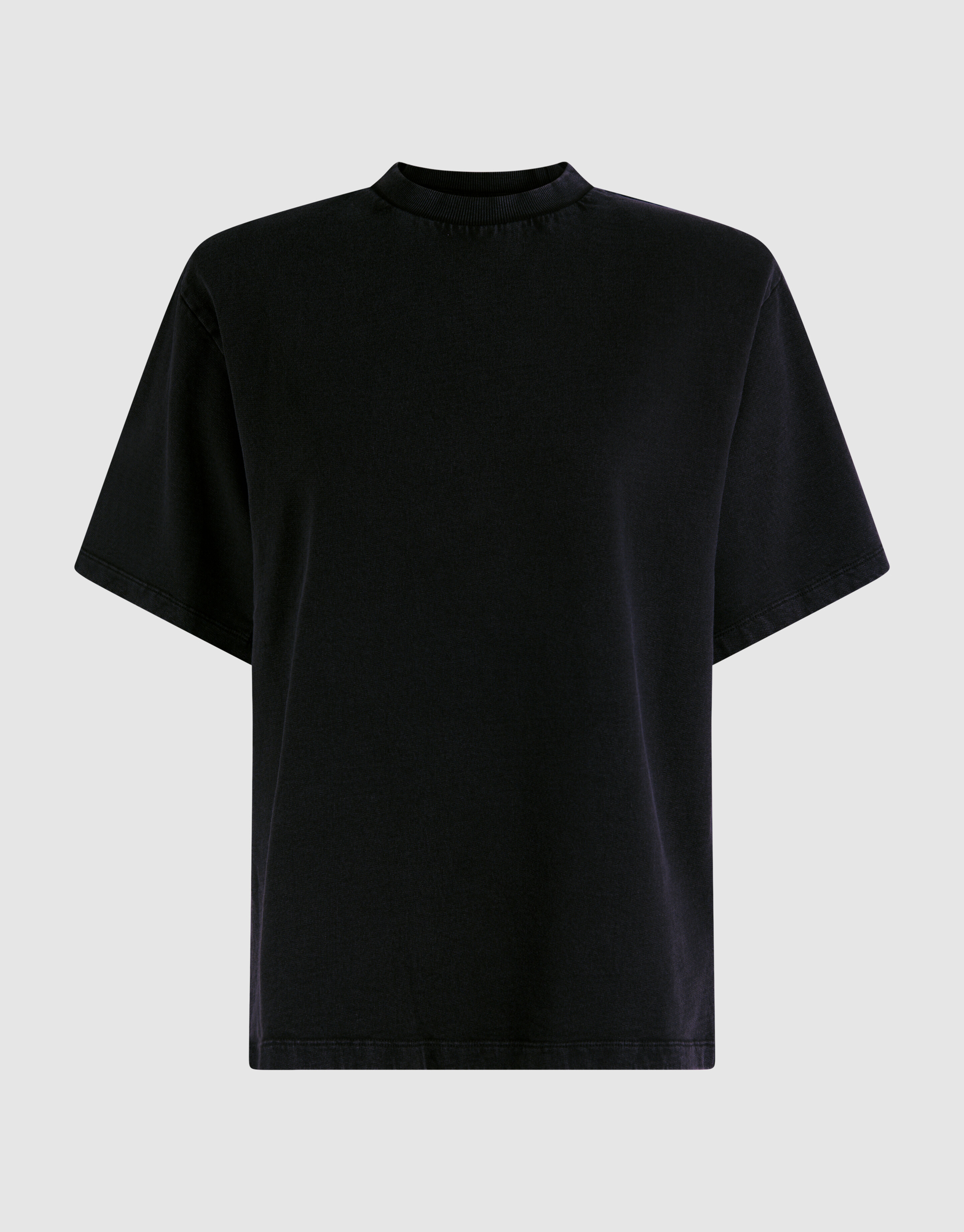 Padded Washed Sweat T-shirt Donkergrijs SHOEBY WOMEN