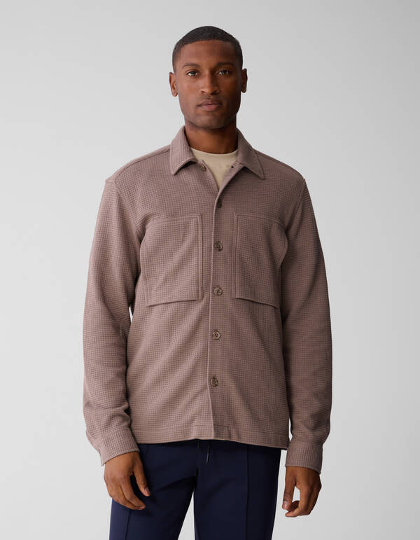 Waffle Overshirt Lichtbruin SHOEBY MEN