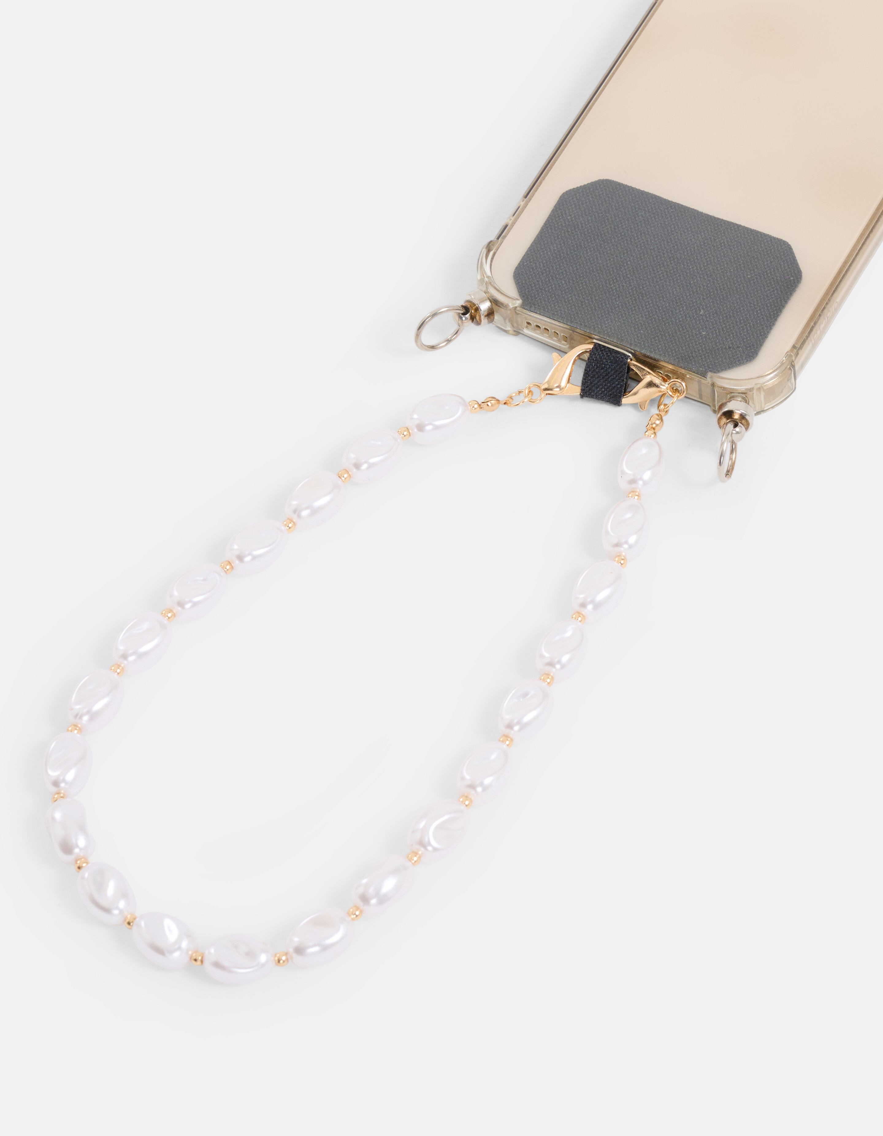 Korte Parel Telefoonkoord Wit SHOEBY ACCESSOIRES