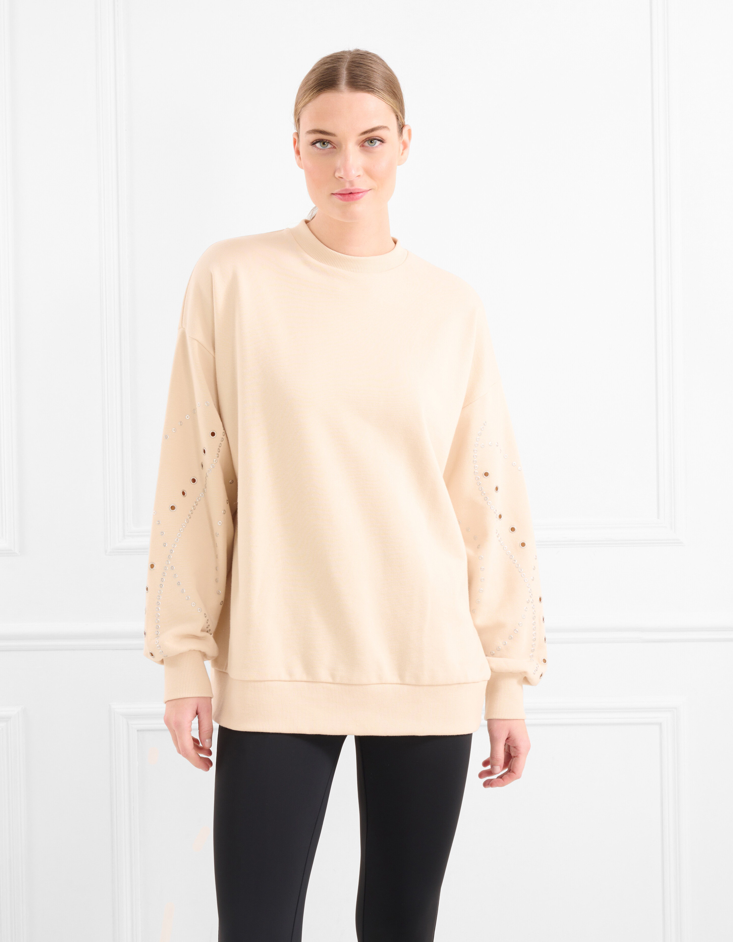 Studs Sweater Gebroken Wit SHOEBY WOMEN