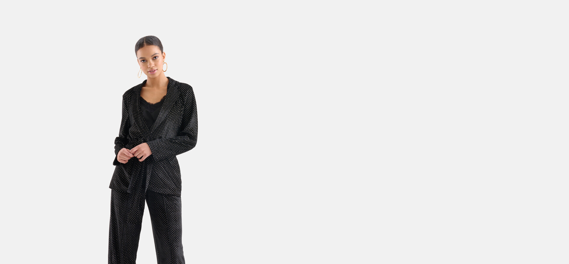 Glitter Blazer Zwart EKSEPT