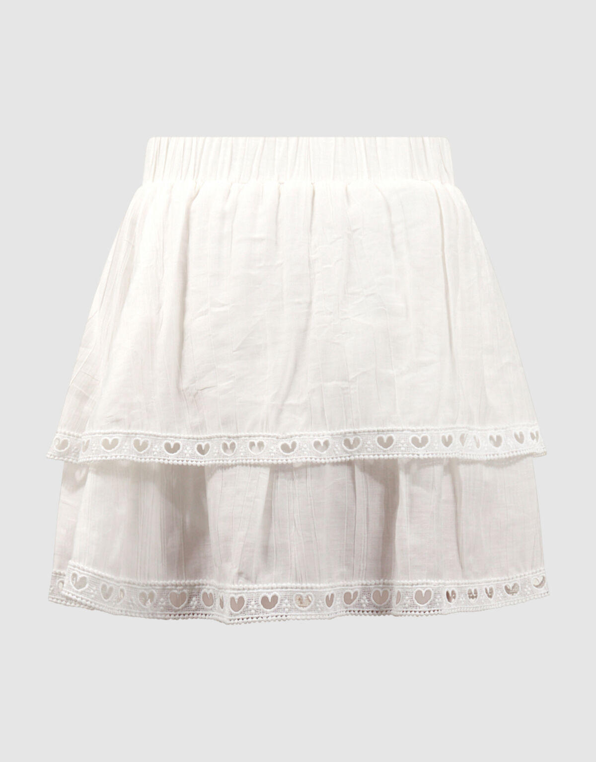 Ruffle Mini Rok Wit SHOEBY GIRLS