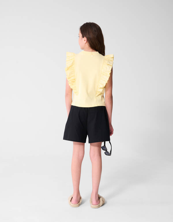 Palm Embroidery Short Zwart SHOEBY GIRLS