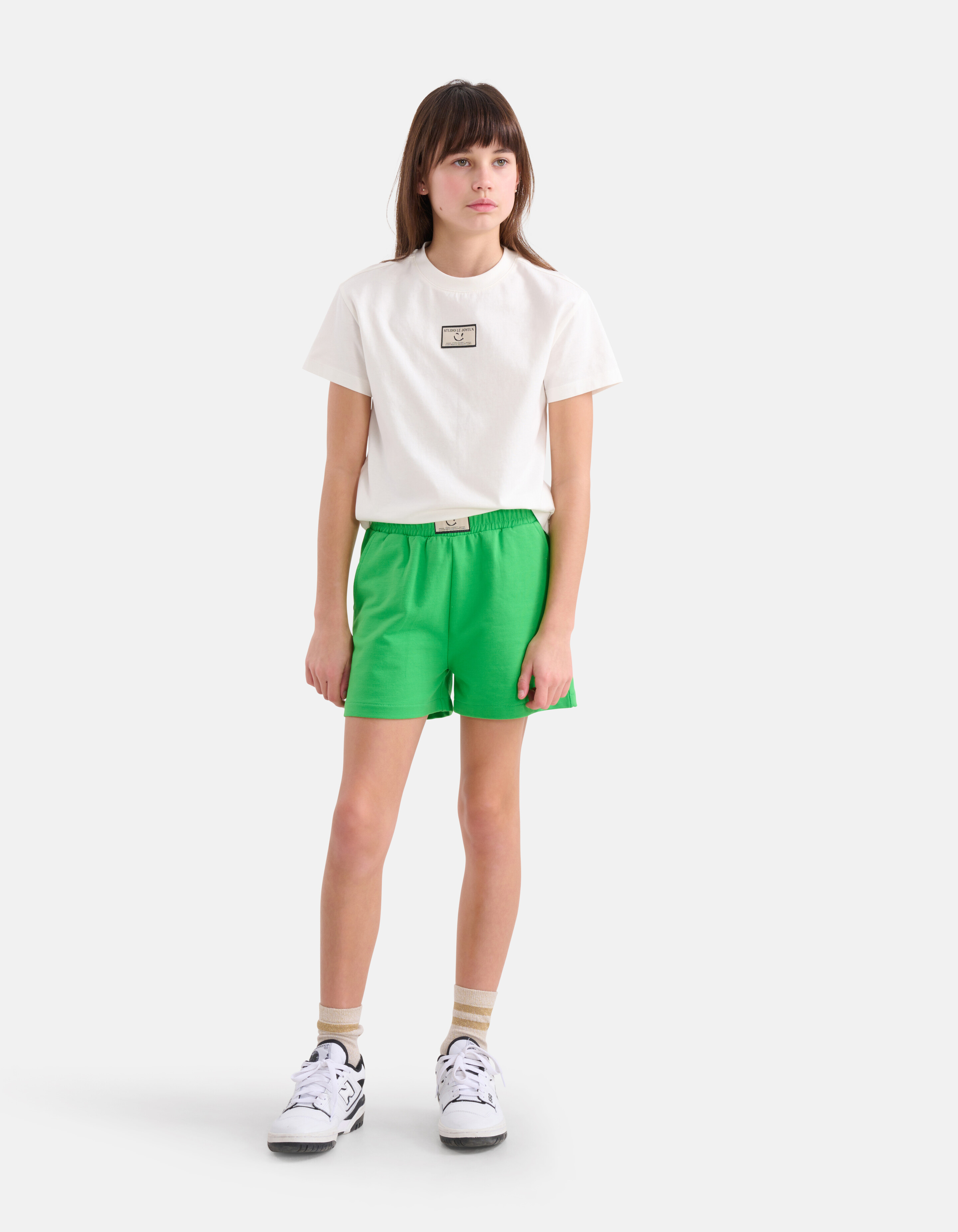 Label Sweat Short Groen SHOEBY GIRLS
