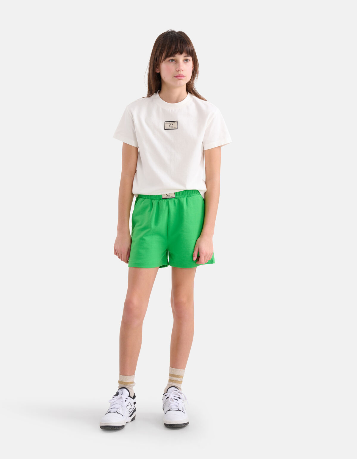 Label Sweat Short Groen SHOEBY GIRLS