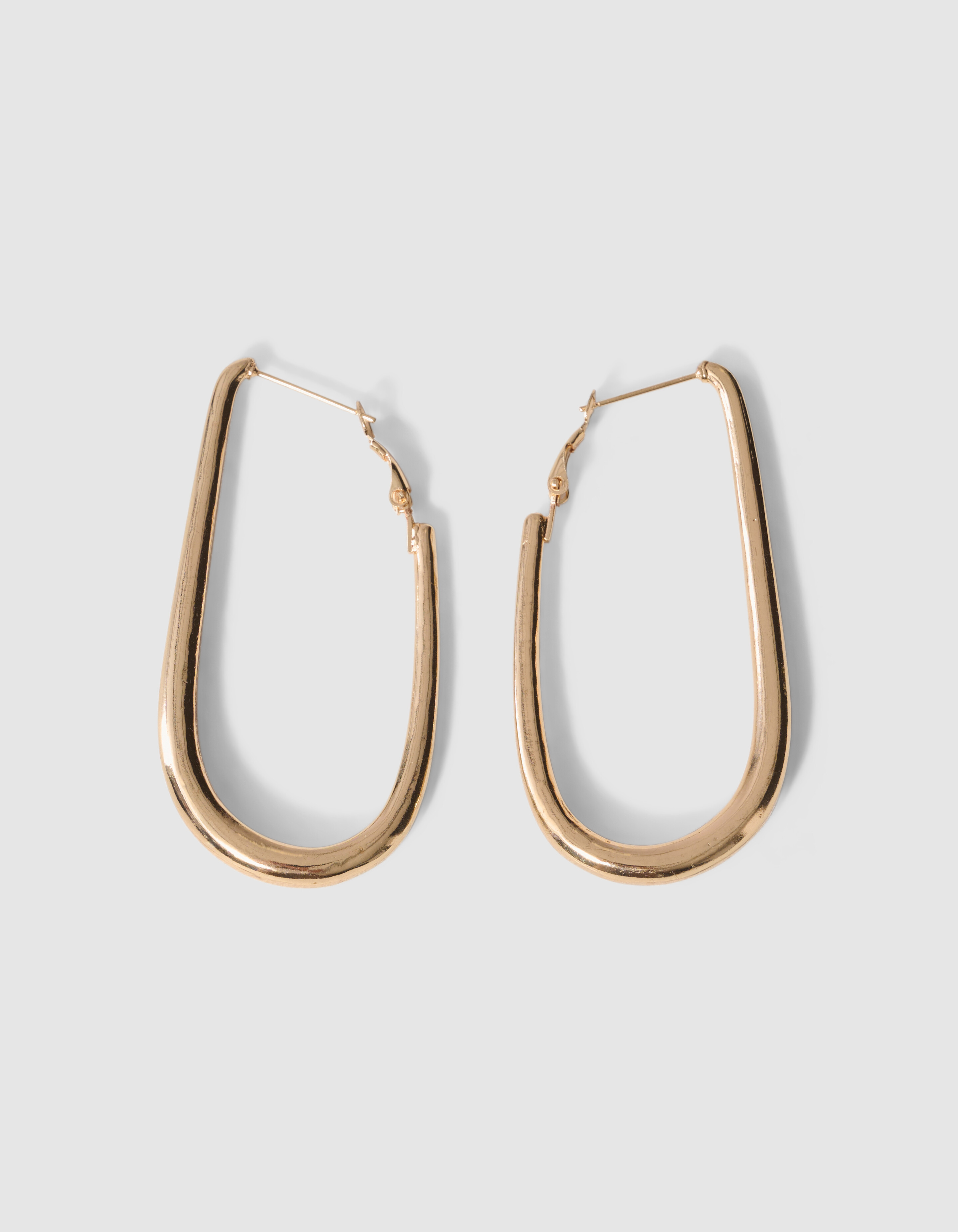 Rounded Square Oorbellen Goud SHOEBY ACCESSOIRES