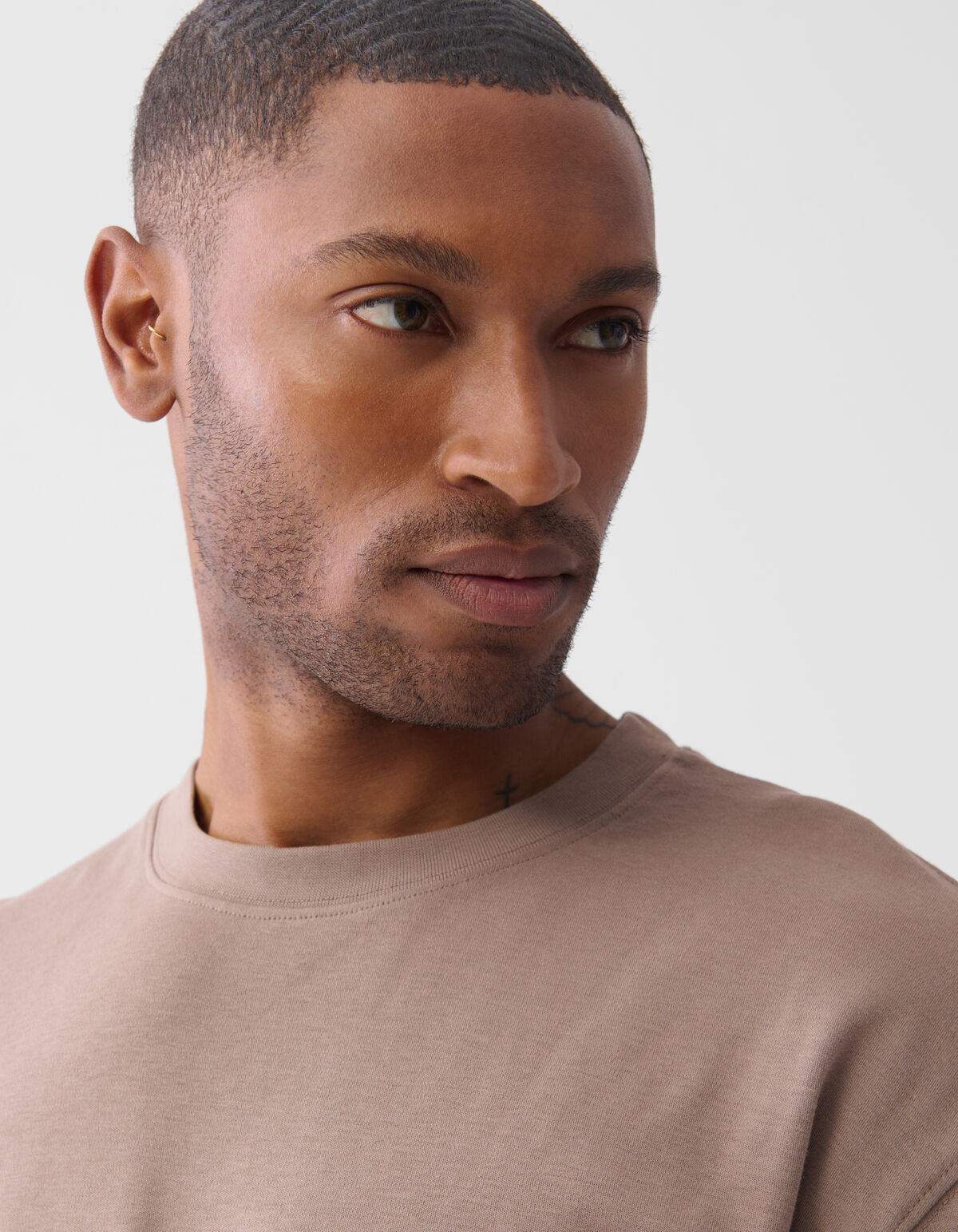 Embroidery Artwork T-shirt Lichtbruin SHOEBY MEN