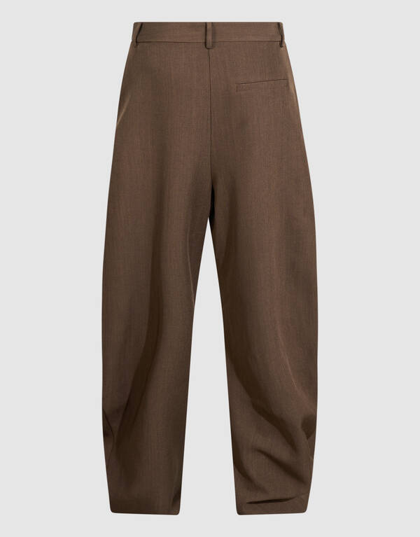 Curved Wide leg Fit Broek Bruin SHOEBY WOMEN
