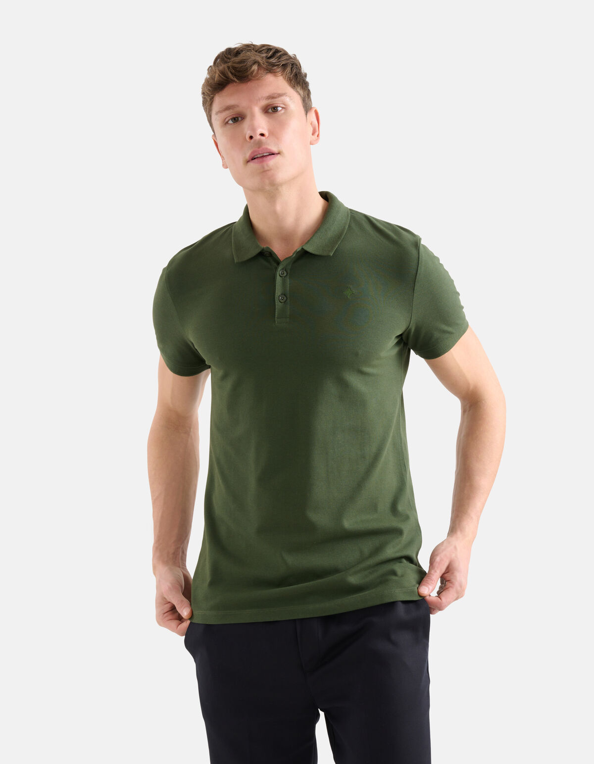 Basis Polo Donkergroen SHOEBY MEN