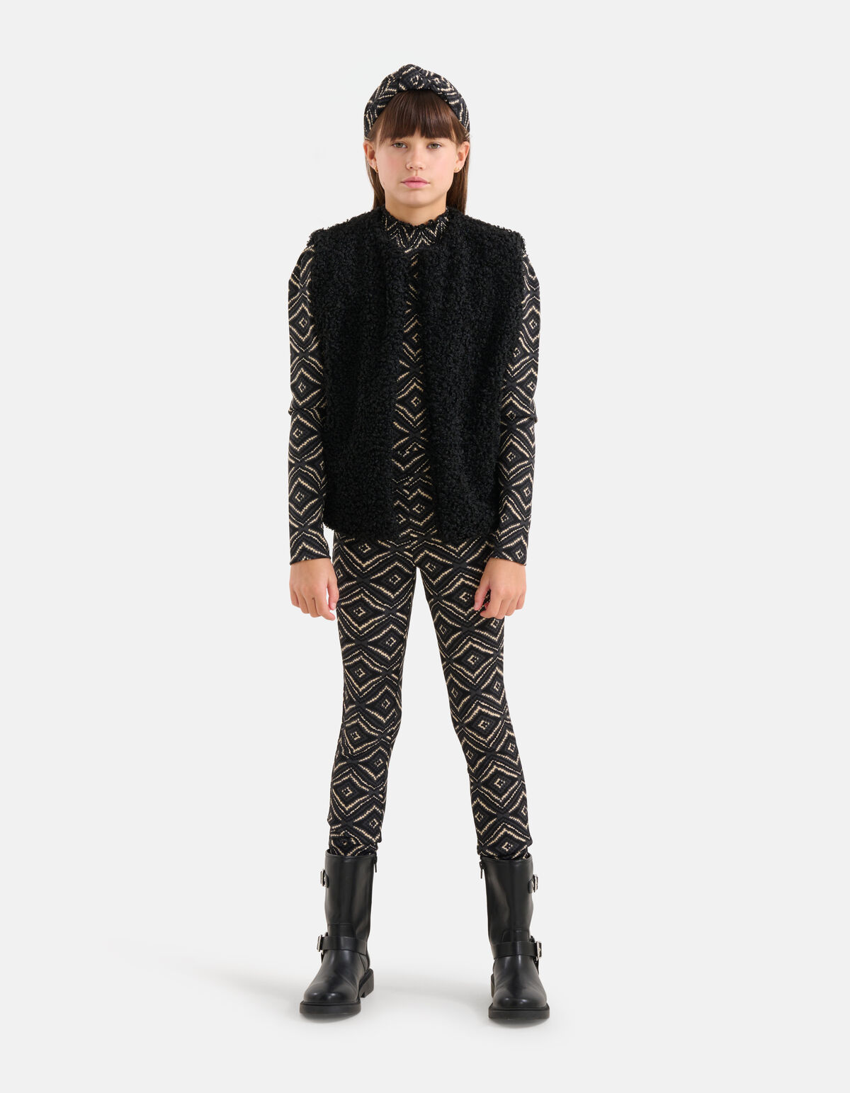 Teddy Gilet Zwart SHOEBY GIRLS