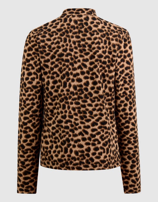 Leopard Longsleeve Top Bruin SHOEBY GIRLS