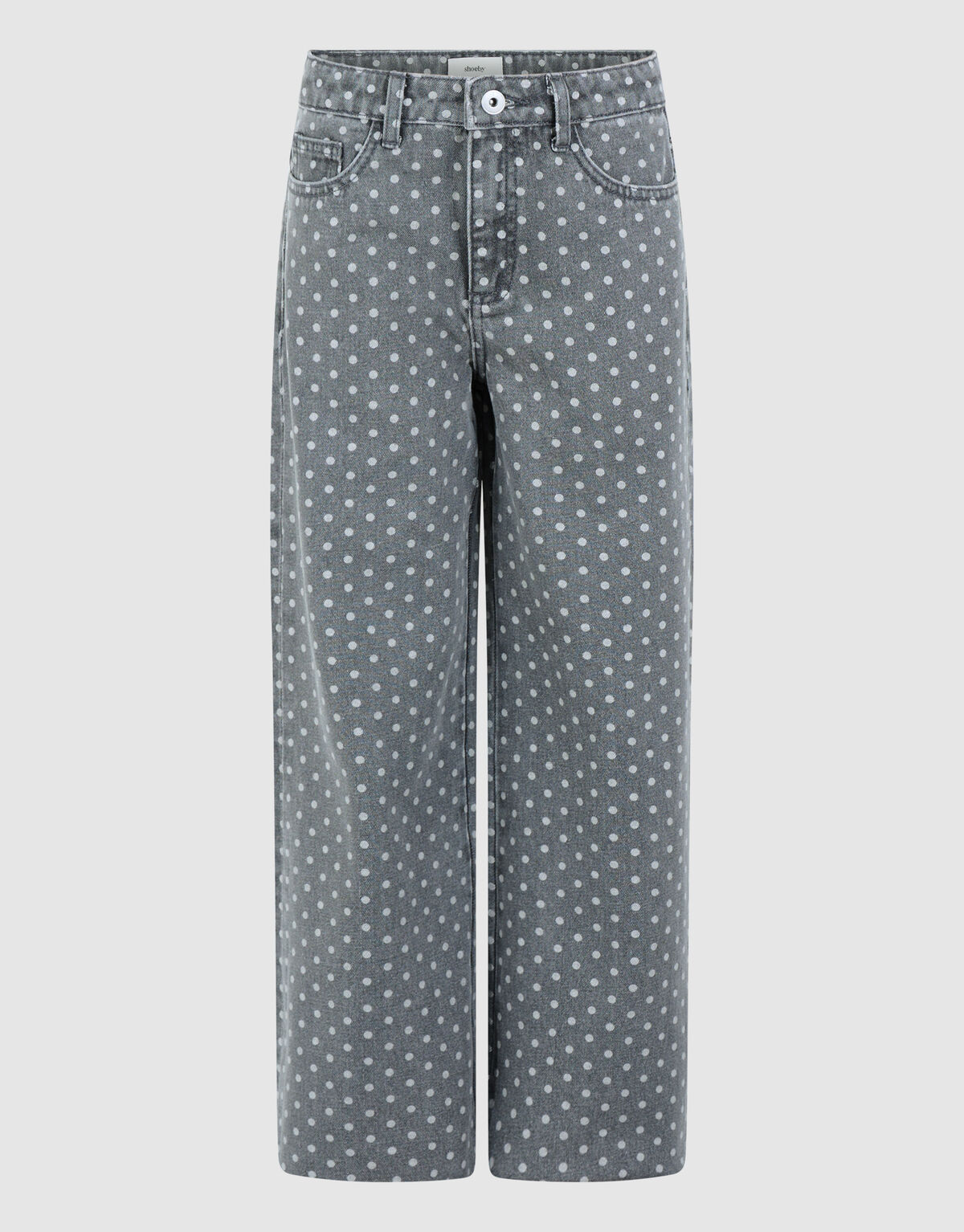Wide Leg Dot Jeans Grijs SHOEBY GIRLS