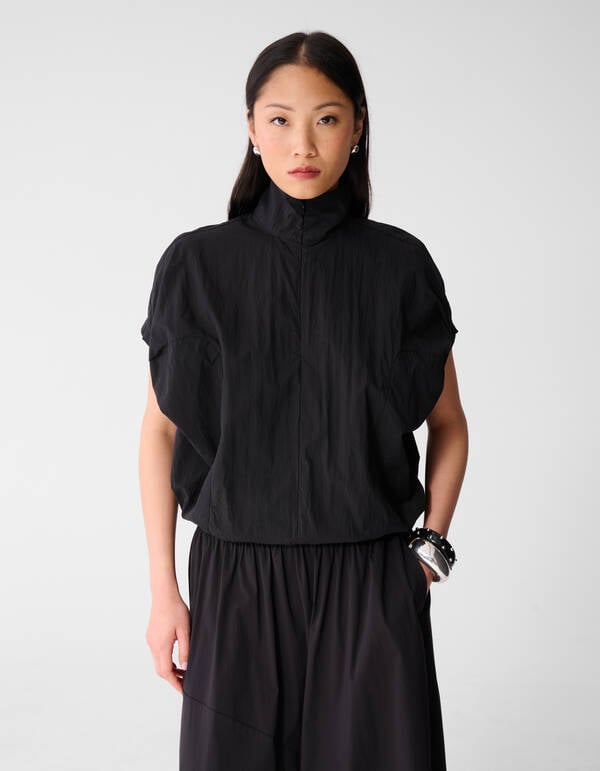 Oversized Balloon Fit Blouse Zwart SHOEBY WOMEN