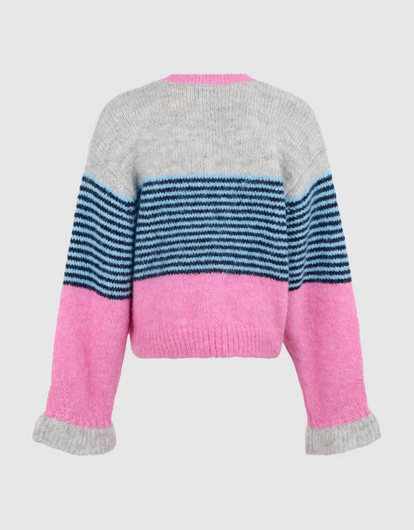 Fluffy Gestreept Vest Roze SHOEBY GIRLS