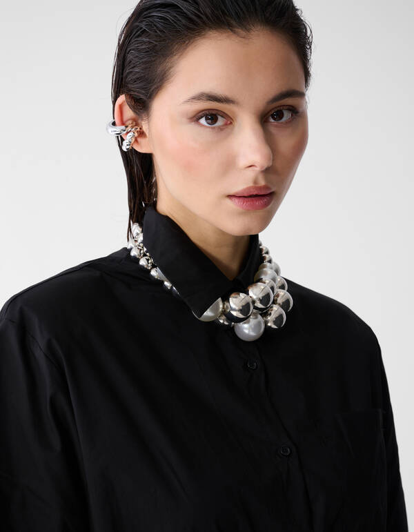 Oversized Balloon Mini Jurk Zwart SHOEBY WOMEN