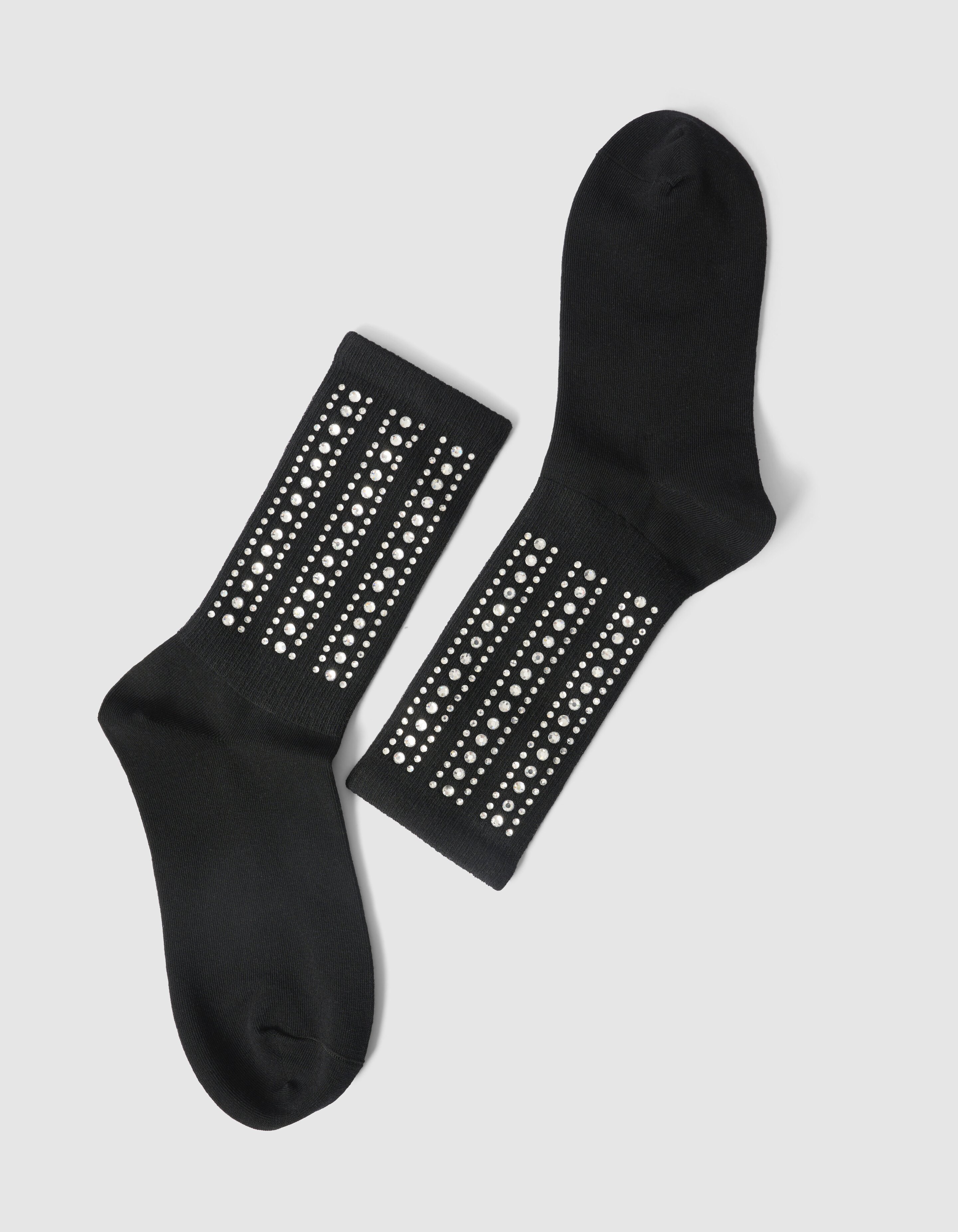 Strass Sok Zwart SHOEBY ACCESSOIRES